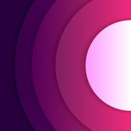 Abstract purple and violet paper round shapes background