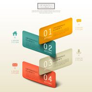 vector abstract 3d paper infographics N115