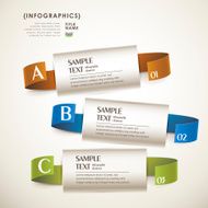 vector abstract 3d ribbon infographics N2