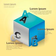 vector abstract 3d box infographics N7