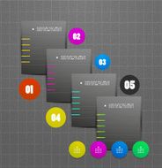 Abstract screen infographic design
