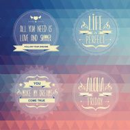 Set of badges