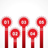 Modern info-graphics options banner with bulbs N2