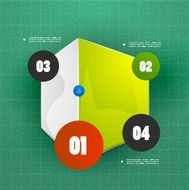 Square geometrical infographic design