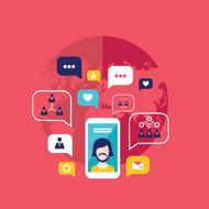 Social network concept Infographic elements N3