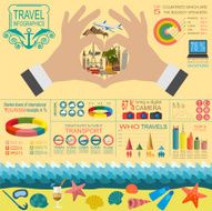 Travel Vacations Beach resort infographics N36