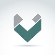 Vector abstract corporate design element Geometric symbol info