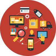 infographics background E-commerce N6