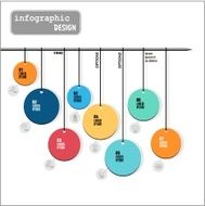 Abstract colorful Flow chart infographic elements modern vector N2