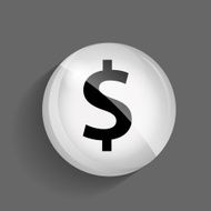 Dollar Glossy Icon Vector Illustration N8
