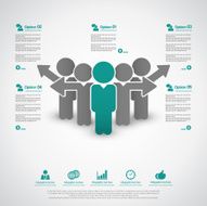 Business management strategy and human resource infographics N8