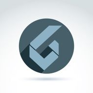 Vector conceptual corporate element Abstract geometric symbol N4