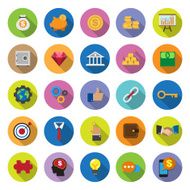 flat icons collection with long shadow N6