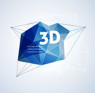 Polygonal geometric vector 3D printing background
