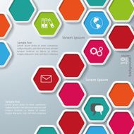 Several Colored Hexagons Infographic