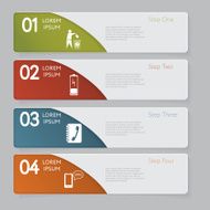 Infographic Design number banners template graphic or website layout N87
