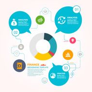 Pie chart and Finance infographic template N2