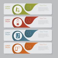 Infographic Design number banners template graphic or website layout N88