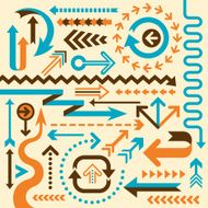 Set of isolated arrows