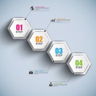Abstract 3D paper Infographic N96