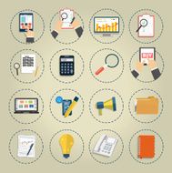 Set of various financial service items N12