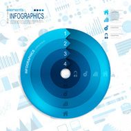 Infographics process template with blue arrows