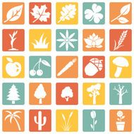 Vector Set of Plants Icons N15