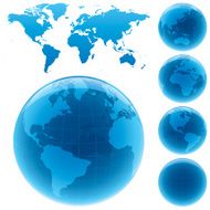 Transparent glossy globes