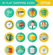 Modern flat vector shopping icons N3