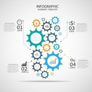 vector template Infographic with gear chain