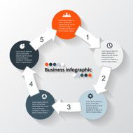 Modern vector info graphic for business project N306