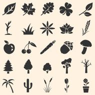 Vector Set of Plants Icons N16