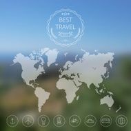 Map on blurred background
