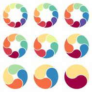 Vector circles Template for diagram infographic graph presentation and round N4