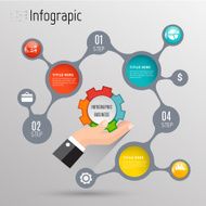 Abstract Modern digital template vector banner infographics N19