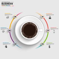 Abstract 3D digital business timeline Infographic N4