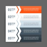 Infographics design template Business concept with 5 options N25