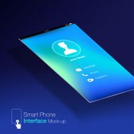 smartphone interface Ui design Mock up phone6 Ratio screen blue