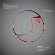 Rounded infographic consists of two parts on dark