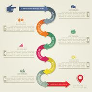 Infographic report template with arrows and icons Vector N19
