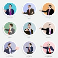 Set of professional image avatars professions N2