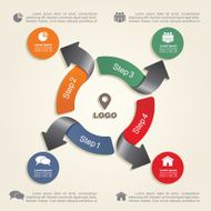 Infographic design template with elements and icons Vector N40
