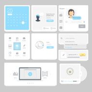 Flat Ui navigation elements for mobile and web templates