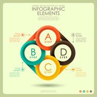flat design abstract infographics N6