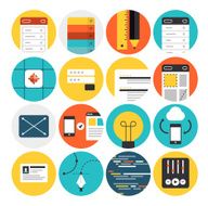 Web design and development flat icons N2