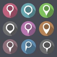 Flat Map Markers N3