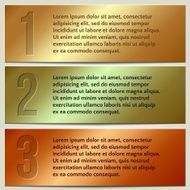 Vector infographic enumerated metallic presentation banner set