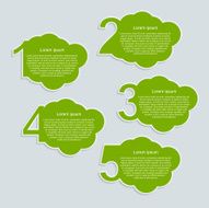 Clouds infographics number options