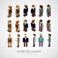 Vector isometric human set N10