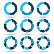 Set icons circle arrows Circular diagram N2